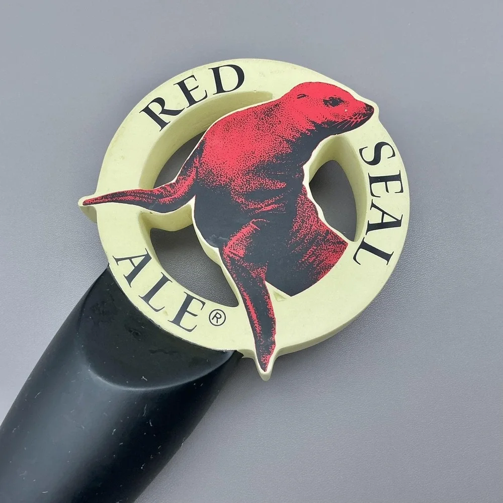 North Coast Brewing Co Red Seal Ale Beer Tap‎ Handle Black Cream Seal Decor